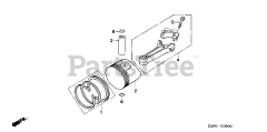 Honda GXV340 UA2 DX3 (GJAMA) - Honda Engine, Made in USA (SN: GJAMA-1000001 - GJAMA-9999999) PISTON