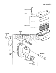 Kawasaki FB460V-BS19 - Kawasaki Engine AIR-FILTER/MUFFLER