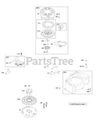Briggs & Stratton 12Y602-0110-E2 - Briggs & Stratton Vertical Engine Rewind, Ignition, Flywheel, Blower Housing