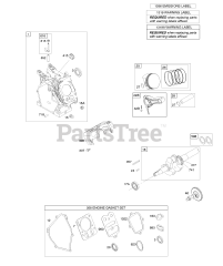 Briggs & Stratton 13H337-0118-B8 - Briggs & Stratton Horizontal Engine Camshaft, Crankshaft, Cylinder, Engine Gasket Set, Lubrication, Piston Group