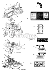 Snapper LT 20440 (2690283) - Snapper 44" Lawn Tractor, 20hp