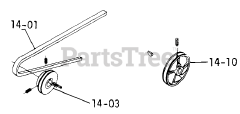 Toro 1-0385 (C-160) - Toro Lawn Tractor (1974) Drive Belts And Pulleys