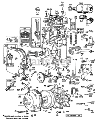 Briggs & Stratton 170451-0075-XX - Briggs & Stratton Horizontal Engine Cyl,CrankCase,Piston,GearCase