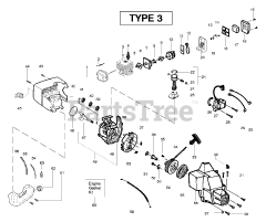 Weed Eater PL 500 - Weed Eater String Trimmer, Type 3 Engine Assembly Type 3