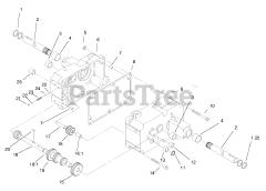 Toro 73428 (312-8) - Toro Garden Tractor (SN: 089000001 - 089000499) (1998) Transmission 8-Speed 4 Pinion