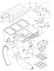 MTD 19A40002OEM - MTD Triple Rear Bagger Assembly (2009)