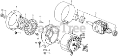 Honda ES3500 K1 A (ES3500) - Honda Generator, Made in Japan (SN: ES3500-1100014 - ES3500-1129443) ROTOR + STATOR + PULLEY