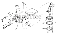 Toro 38130 (S-200) - Toro Snow Thrower (SN: 000000001 - 000015000) (1980) Carburetor No. 632101 Engine Model Ah520 Type 1585a Unit Model 38120 (used On Units With Serial No. 0100000 Thru