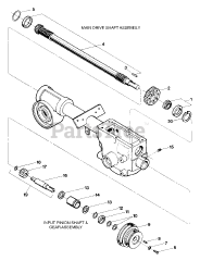 Troy-Bilt 12185 - Troy-Bilt Econo-Horse Rear-Tine Tiller (SN: 121851100101 - 121851199999) Drive Shaft, Input Pinion Shaft And gear Assemblies