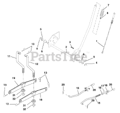 Poulan 271490 - Poulan Lawn Tractor (2002) Lift Assembly