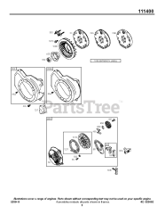 Briggs & Stratton 111432-0123-E1 - Briggs & Stratton Horizontal Engine Flywheel Group