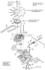 Simplicity 1692439 - Simplicity Landlord 44" Garden Tractor, 16hp Hydrostatic Transmission, Pump &amp; Pulley Group