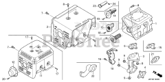 Honda GX340 UT2 QNR2/A (GCBET) - Honda Engine, Made in Thailand (SN: GCBET-2000001 - GCBET-2025452) MUFFLER (1)