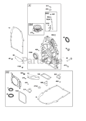 Briggs & Stratton 389447-0122-E1 - Briggs & Stratton Horizontal Engine Crankcase Cover/Sump Group