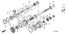Honda BF175 AK1 XA (BAJJ) - Honda Marine Engine, Made in Japan (SN: BAJJ-1300001 - BAJJ-9999999) PROPELLER SHAFT (LA/LC/XA/XC/XXA/XXC)