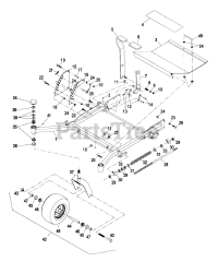 Exmark LZ22KC523 - Exmark 52" Lazer Z Zero-Turn Mower, 22hp Kohler (SN: 190000 - 219999) (1999) Front Frame Group