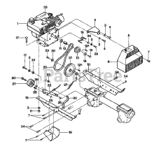 Troy-Bilt 12061 - Troy-Bilt Tuffy Rear-Tine Tiller (SN: 120610100101 & Above)