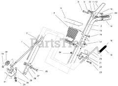 Toro 38062 (622) - Toro 22" Snow Thrower (SN: 099000001 - 099999999) (1999) Handle Assembly Left Side