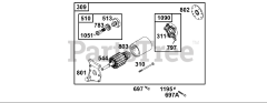 Briggs & Stratton 133232-1126-E1 - Briggs & Stratton Horizontal Engine Electric Starter