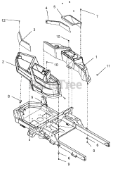 Gravely 915200 (ZT XL 52) - Gravely 52" Zero-Turn Mower, 25hp Kohler Twin Pro (SN: 075000 - 079999) Fenders