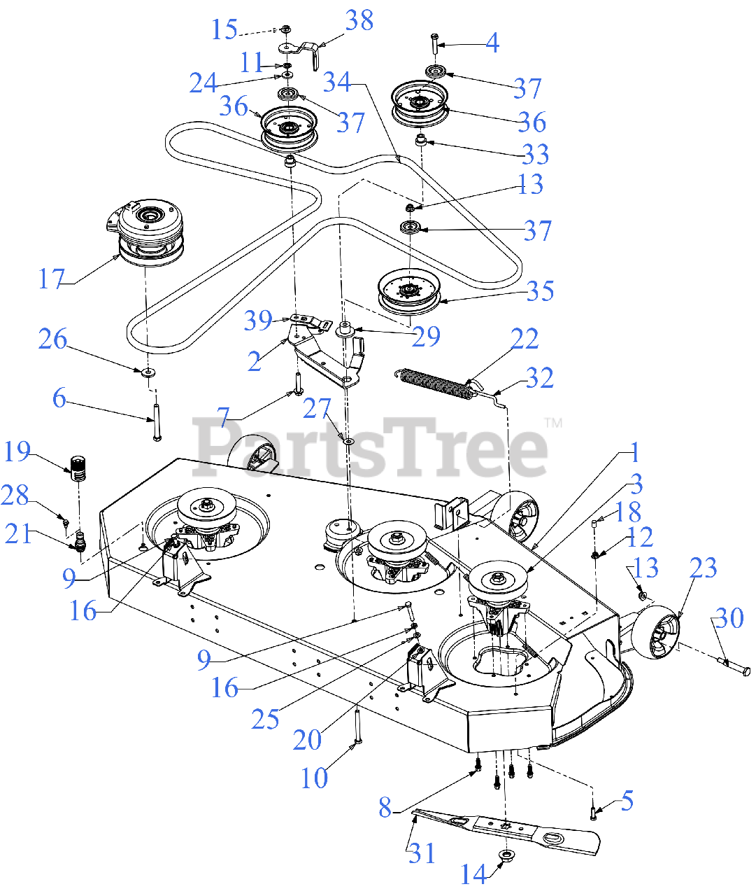 Cub Cadet ZT154 KH FAB (17AREACA010) Cub Cadet Ultima 54" ZeroTurn