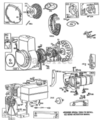 Briggs & Stratton 80352-9431-34 - Briggs & Stratton Horizontal Engine Blower Hsg,Fuel Tanks,Rewind