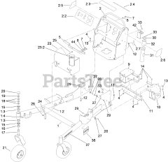 Toro 74550 - Toro 60" GrandStand Stand-On Mower (SN: 310000001 - 310999999) (2010) Frame Assembly
