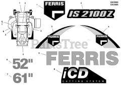Ferris IS 2100Z (5901596) - Ferris IS2100Z Series 52" Zero-Turn Mower, 28hp Briggs & Stratton, Rear-Discharge