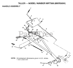 Maxim MX R500 H - Maxim Tiller TILLER HANDLE ASSEMBLY