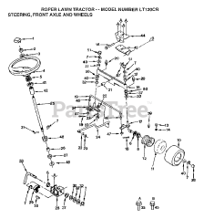 Electrolux/AYP LT 120 CR - Electrolux/AYP Lawn Tractor STEERING, FRONT AXLE, WHEELS