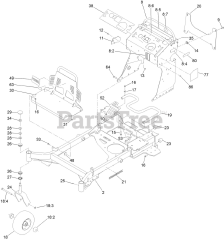 Toro 72504 - Toro 48" GrandStand Stand-On Mower (SN: 411800000 - 412999999) Frame Assembly