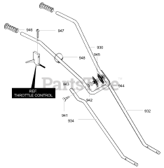 Murray 11052x85A - Murray Cultivator (2001) Handle Assembly