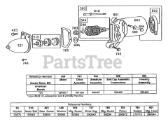 Briggs & Stratton 132452-4049-01 - Briggs & Stratton Horizontal Engine Electric Starter and Chart