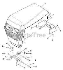 Toro D2-113701 (LT-1136) - Toro Lawn Tractor (1983) Frame, Sheet Metal And Covers