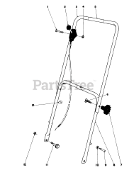 Toro 16297 - Toro Walk-Behind Mower (SN: 000000001 - 000999999) (1980) Handle Assembly Model 16077 And 16165