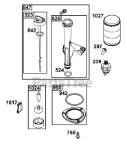 Briggs & Stratton 44U877-0023-B5 - Briggs & Stratton Vertical Engine Lubrication Group