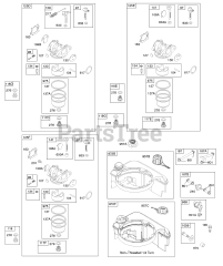 Briggs & Stratton 124T02-1028-B1 - Briggs & Stratton Vertical Engine Carburator, Fuel Supply
