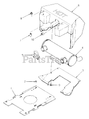 Cub Cadet 1541 (141-651-100) - Cub Cadet Garden Tractor (SN: 800000 - 816508) Engine Mounting, Muffler And Air Duct