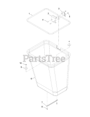 Exmark 116-3001 - Exmark Ultra Vac Bagger for Pioneer Mower (SN: 404314159 - 406294344) (2019) Bag Assembly No. 116-0754