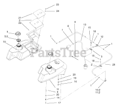 Toro 74232 (Z 257) - Toro 72" Z Master Zero-Turn Mower, Side-Discharge Deck (SN: 230000001 - 230006000) (2003) Fuel System Assembly