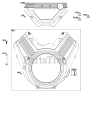 Briggs & Stratton 61E377-0017-J1 - Briggs & Stratton Horizontal Engine Blower Housing Group