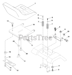 Husqvarna YTH 1542 (954567048-E) - Husqvarna 42" Yard Tractor (2001-12) Seat Assembly