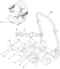 Toro 74268 (Z 597-D) - Toro 60" Z Master Zero-Turn Mower, Side-Discharge Deck (SN: 270000001 - 270000300) (2007) Seat and Roll-Over Protection System Assembly
