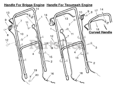 Scotts 22275x31B - Scotts 22" Walk-Behind Mower (1996) Handle Assembly