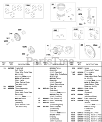 Briggs & Stratton 432447-0376-E2 - Briggs & Stratton Horizontal Engine Piston, Crankshaft, Flywheel