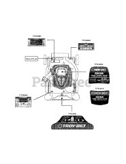 Troy-Bilt CSV 060 (24A-060B011) - Troy-Bilt Chipper Shredder Vac (2010) CSV 060 Label Map