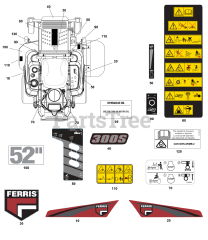 Ferris 300S (5902147) - Ferris 300S Series 52" Zero-Turn Mower, 25hp Briggs & Stratton