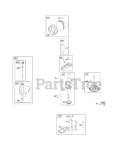 Briggs & Stratton 217907-0123-E1 - Briggs & Stratton Vertical Engine Camshaft, Crankshaft, Piston, Rings, Connecting Rod