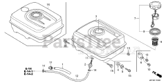Honda GX340 UT2 QNR2/A (GCBET) - Honda Engine, Made in Thailand (SN: GCBET-2000001 - GCBET-2025452) FUEL TANK