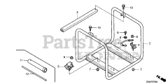 Honda EZ3500 A (EZEK) - Honda Generator, Made in Japan (SN: EZEK-1000001 - EZEK-1029999) FRAME + TOOL